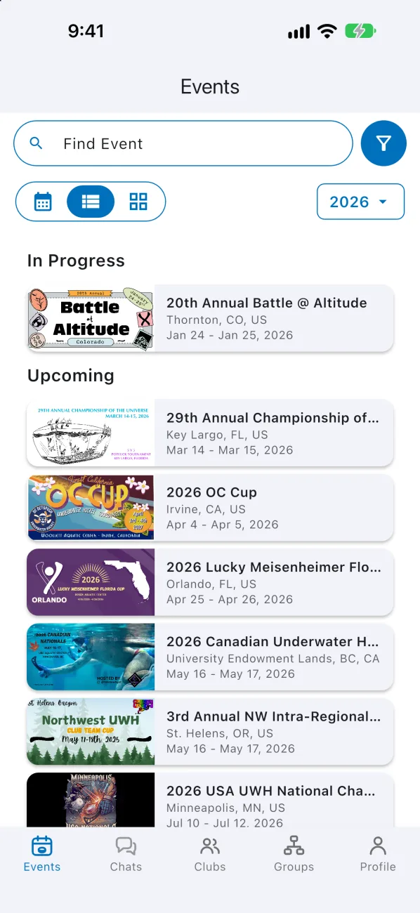 Find your next tournament